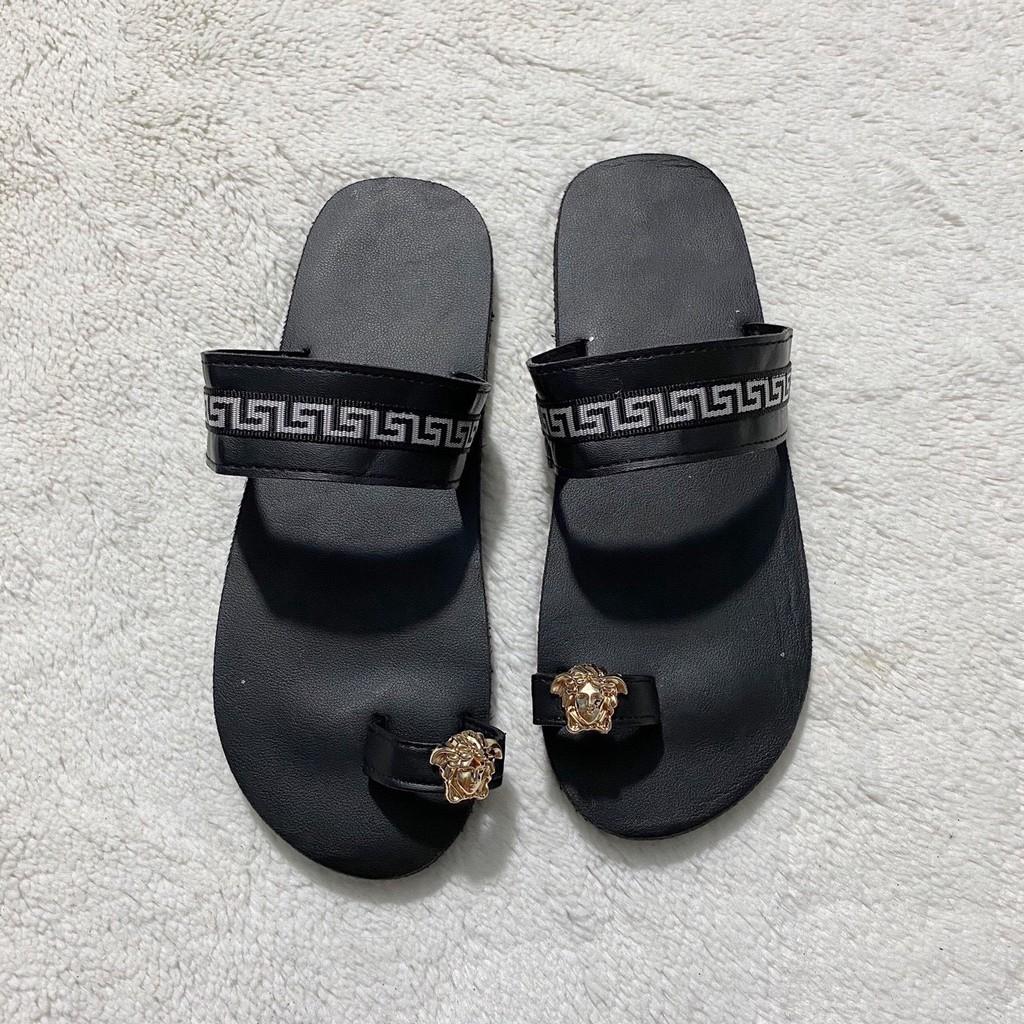 dép sỏ ngón nữ sandal đồng nai đế đen quai đen size từ 35 nữ đến 42 nữ