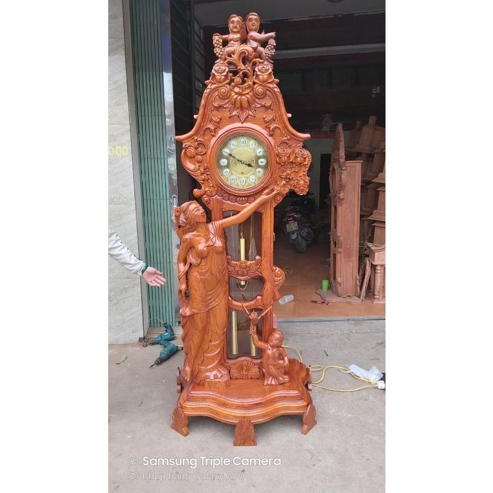 Đông hồ cây cô tiên gỗ hương đá cao 2m30
