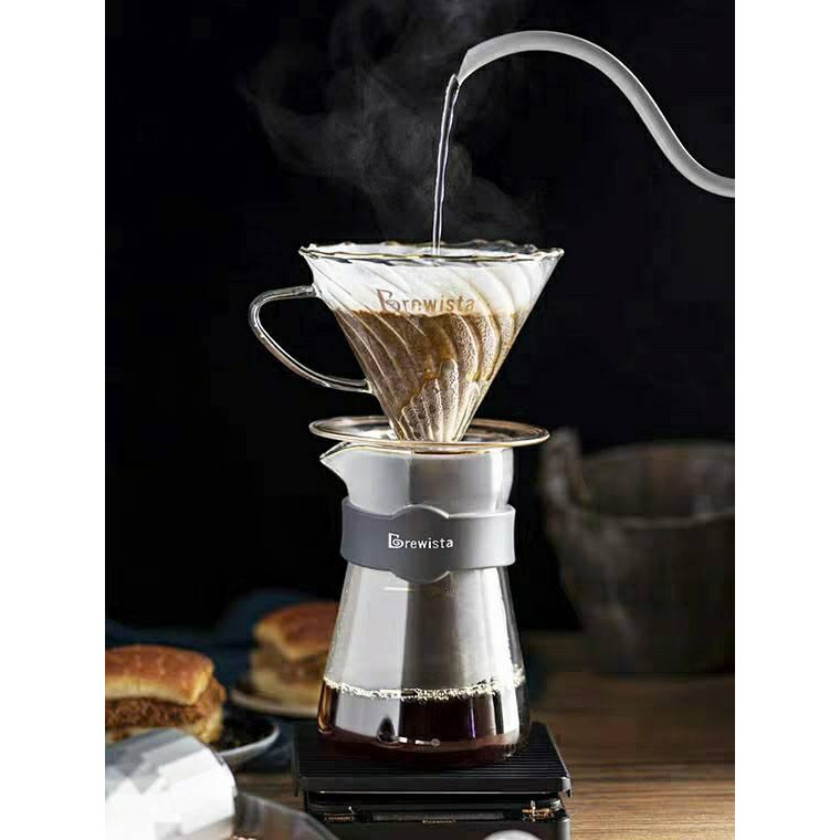 Phễu lọc cafe thủy tinh cường lực Artisan Tornado Glass Dripper for 1~2cups chính hãng Brewista