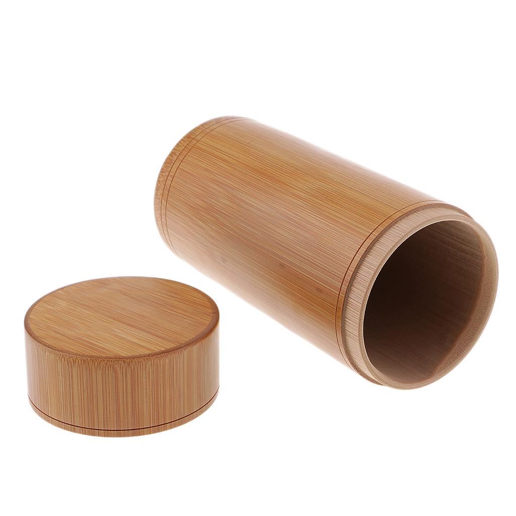 Tea Canister Bamboo Japanese Tea Box Storage Jar with Lid Tea Caddy Pot A