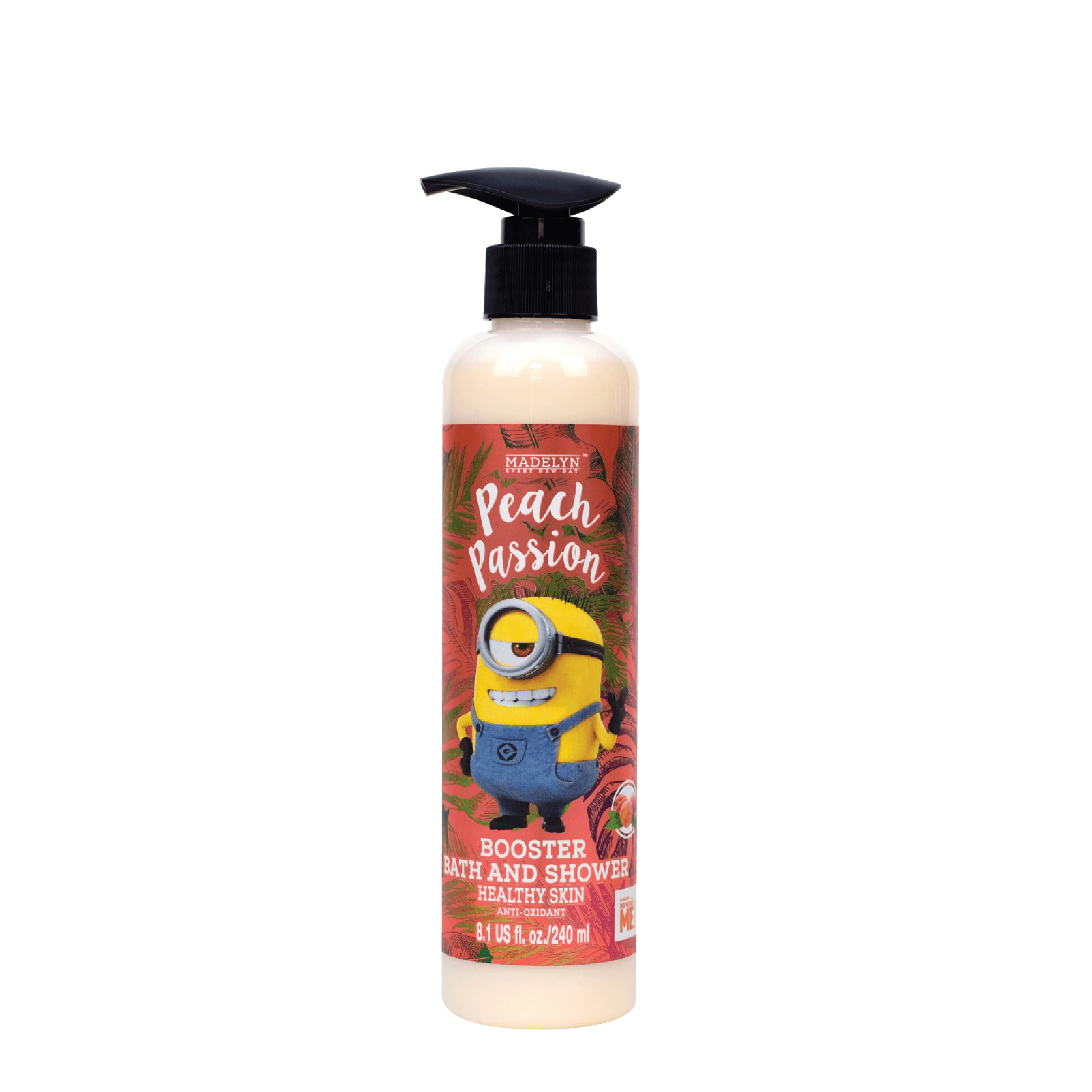 Sữa Tắm Dưỡng Da Hương Đào Tươi ( MADELYN MINIONS BOOSTER BATH AND SHOWER PEACH PASSION)  240ml