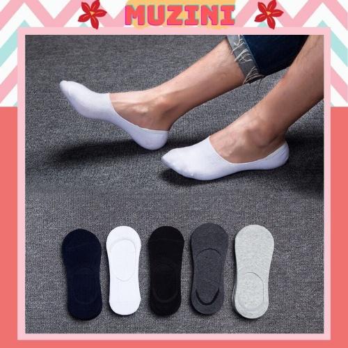 Tất lười nam Muzini thấp cổ, vớ lười chống thối có đệm gót chống tuột TN35