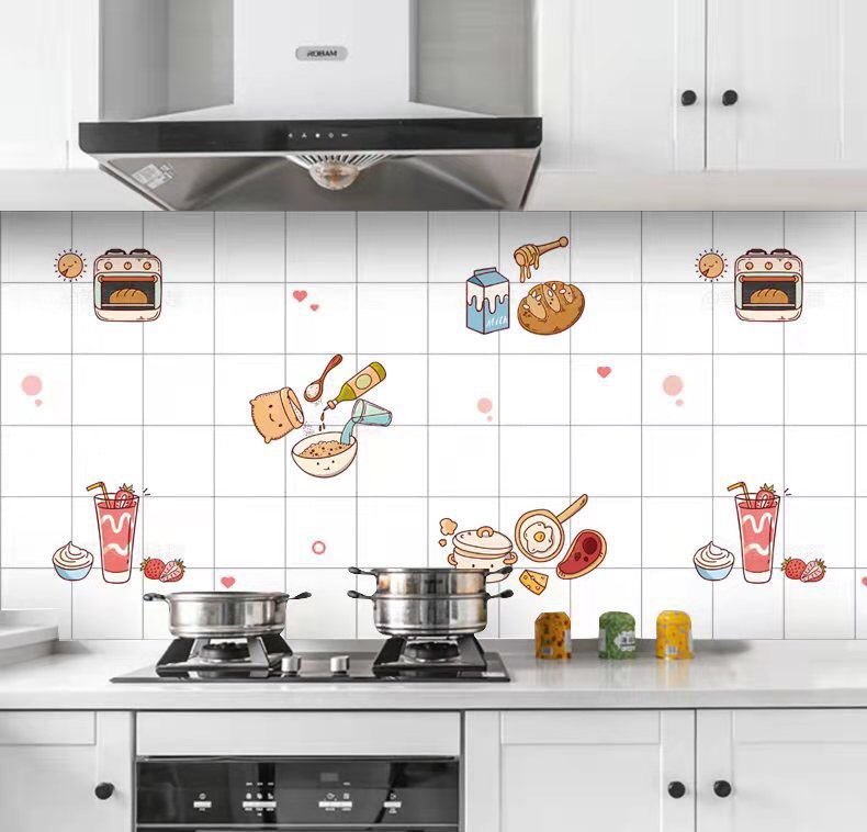 Decal Dán Bếp Giả Đá 3D Khổ 60cm x 200cm, Hoa Văn Xinh Xắn Chịu Nhiệt Chống Nước, Chống Dầu Mỡ, Dễ Dàng Lau Chùi