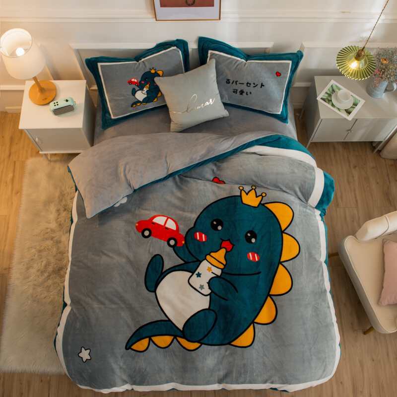 Bộ Chăn Ga Gối Nỉ Nhung Cao Cấp Mẫu N2N9