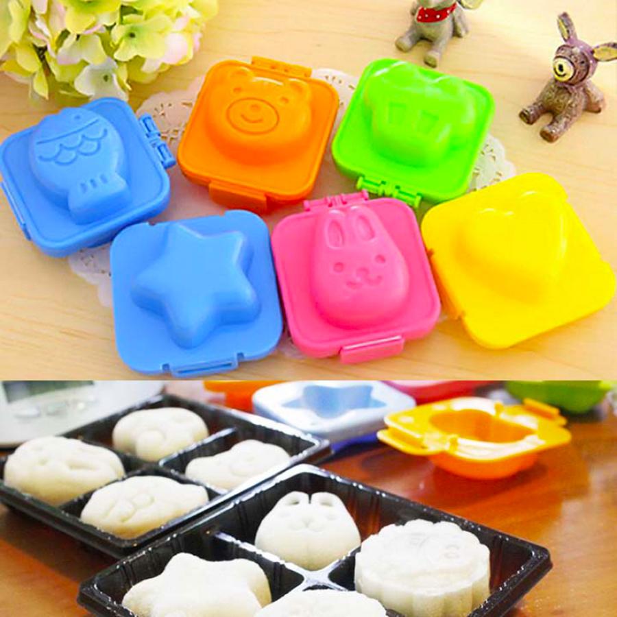 Bộ 6 khuôn ép cơm, ép trứng và bánh đẹp mắt tạo sự tò mò cho bé