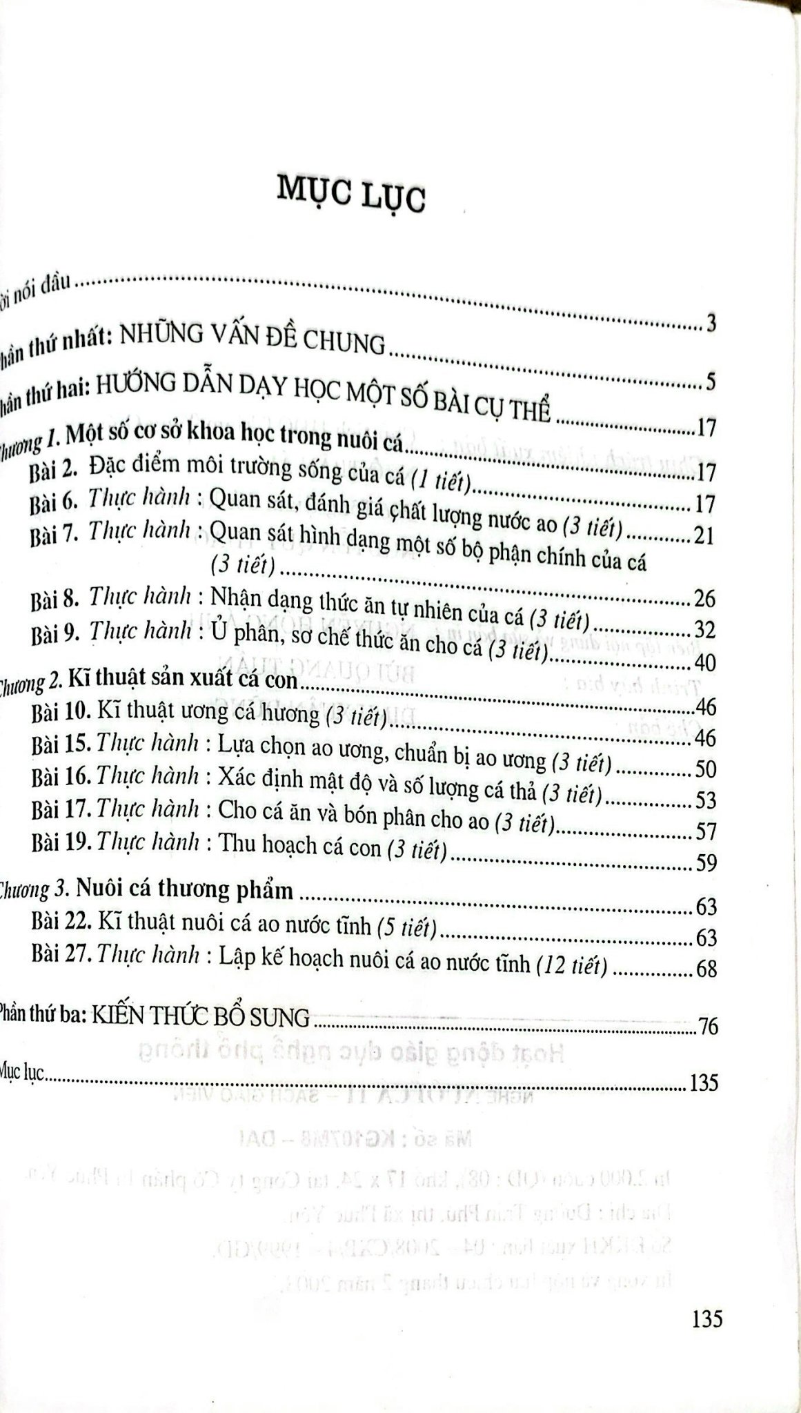 Hoạt Động Giáo Dục Nghề Phổ Thông Nghề Nuôi Cá 11 - Sách Giáo Viên