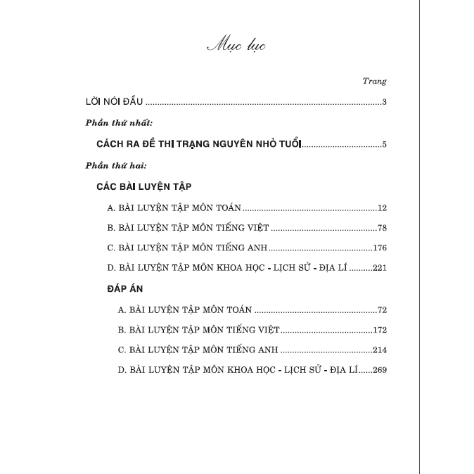 SÁCH - Bài tập dành cho học sinh thi trạng nguyên nhỏ tuổi lớp 5 (dùng chung cho các bộ sgk hiện hành)HA