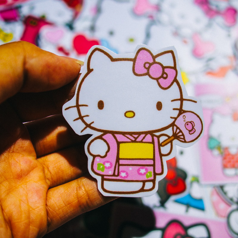 Combo 3 Hộp Sticker Hình Dán - DỄ THƯƠNG (Pink, Hello Kitty, Food and Drink)