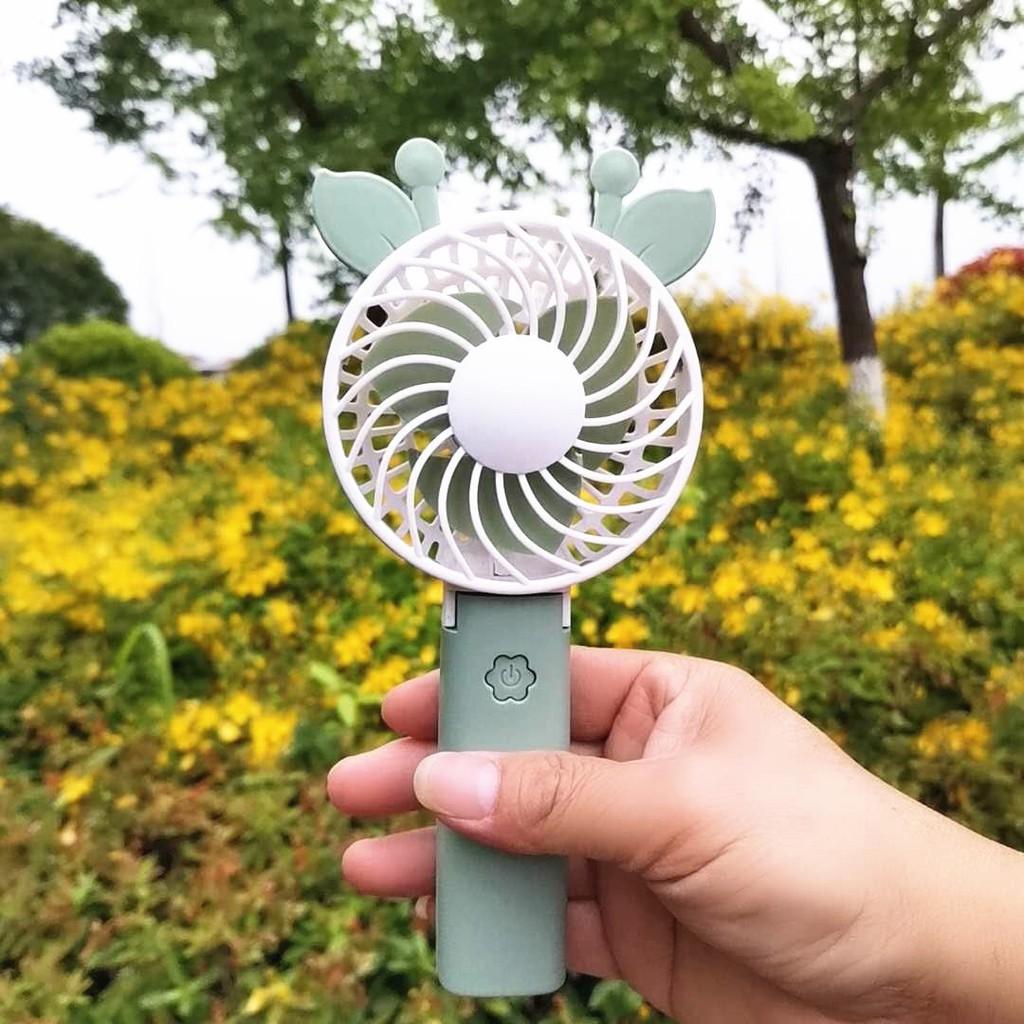 Quạt Mini Cầm Tay Tích Điện Có Thể Gấp Gọn, Quạt Mini Cầm Tay Tích Điện Kèm Cáp Sạc 88116 Shop Giang Phạm