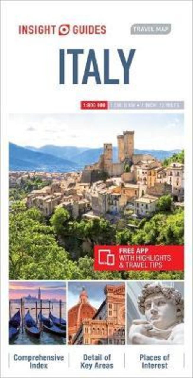 Sách - Insight Guides Travel Map Italy by Insight Guides (UK edition, paperback)