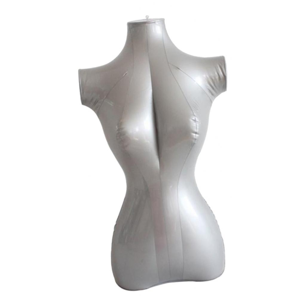 2x Inflatable Adult Mannequin Female Bust Tops Dress Clothes Dummy Display