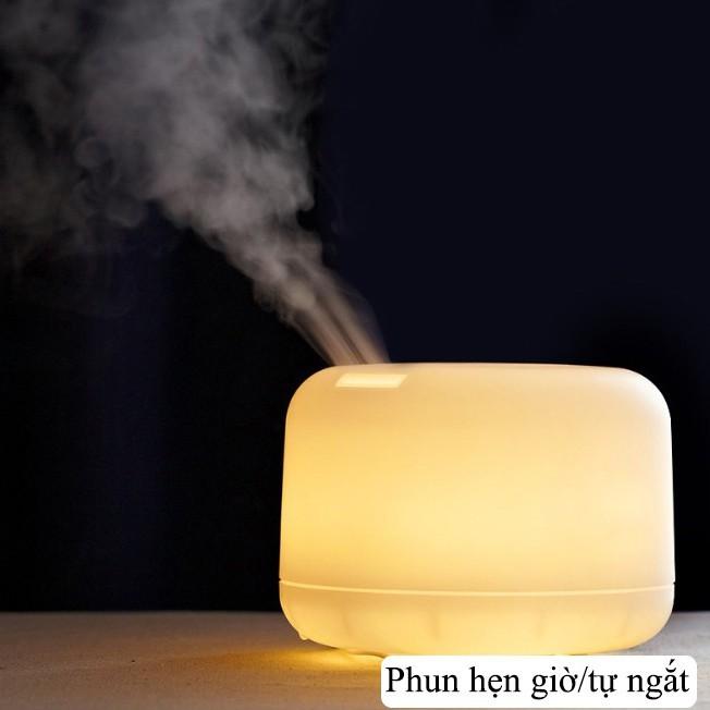 Máy xông tinh dầu - Máy phun sương khuếch tán tinh dầu TRỤ TRÒN cho phòng ngủ dung tích 850ml