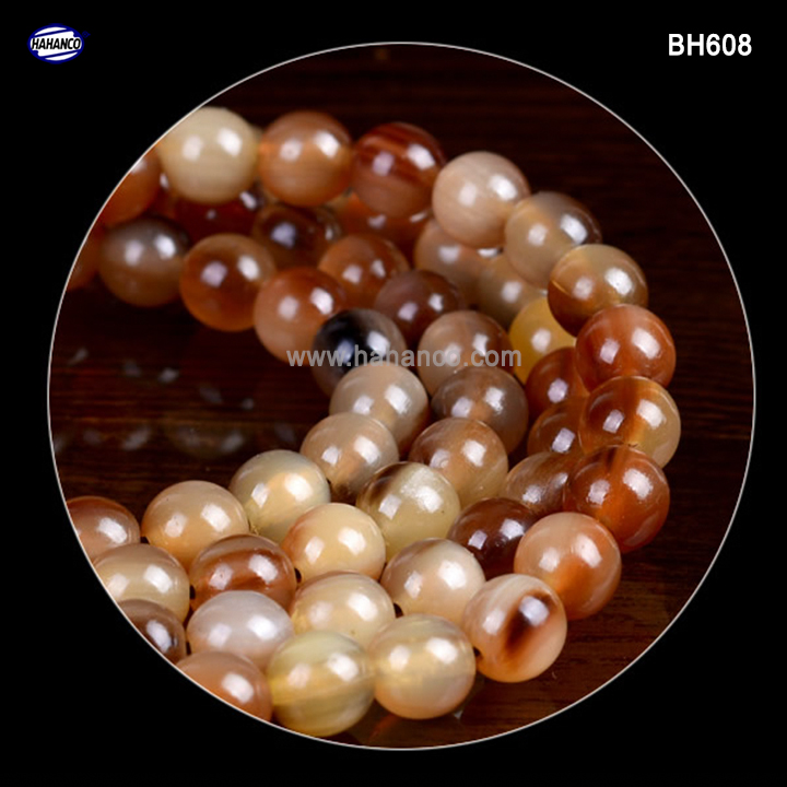 Chuỗi vòng tay/cổ 2 trong 1 với 108 hạt/8mm bằng sừng Trâu và Sừng bò Châu Phi BH608 - phong thủy - Tĩnh Tâm