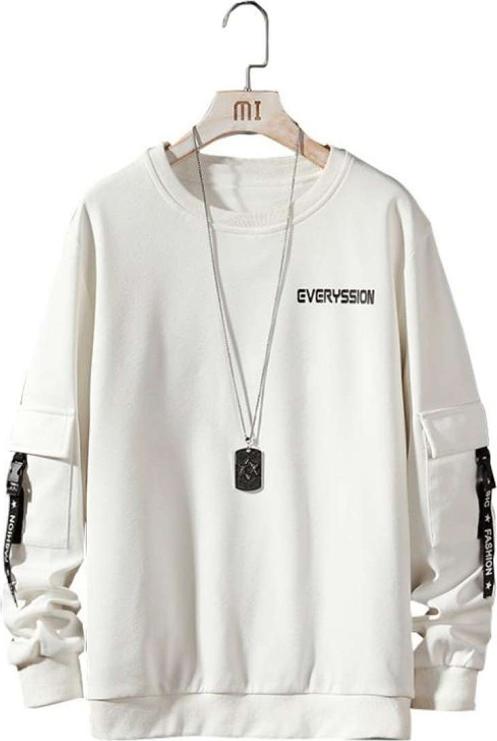 Fashion Men's Long-Sleeved Sweatershirt Round Neck Loose Bottoming Pullover