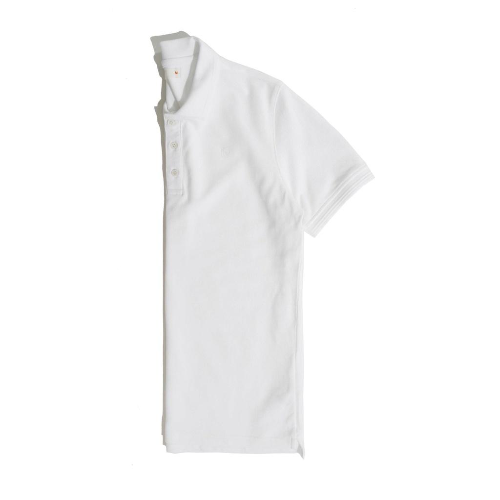 Áo Thun Polo Nam Cổ Bẻ Trắng BY COTTON White Basic Polo