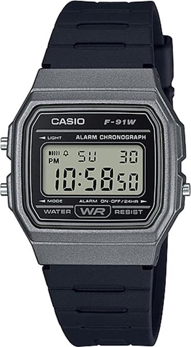 Đồng hồ unisex dây nhựa Casio F-91WM-1BDF