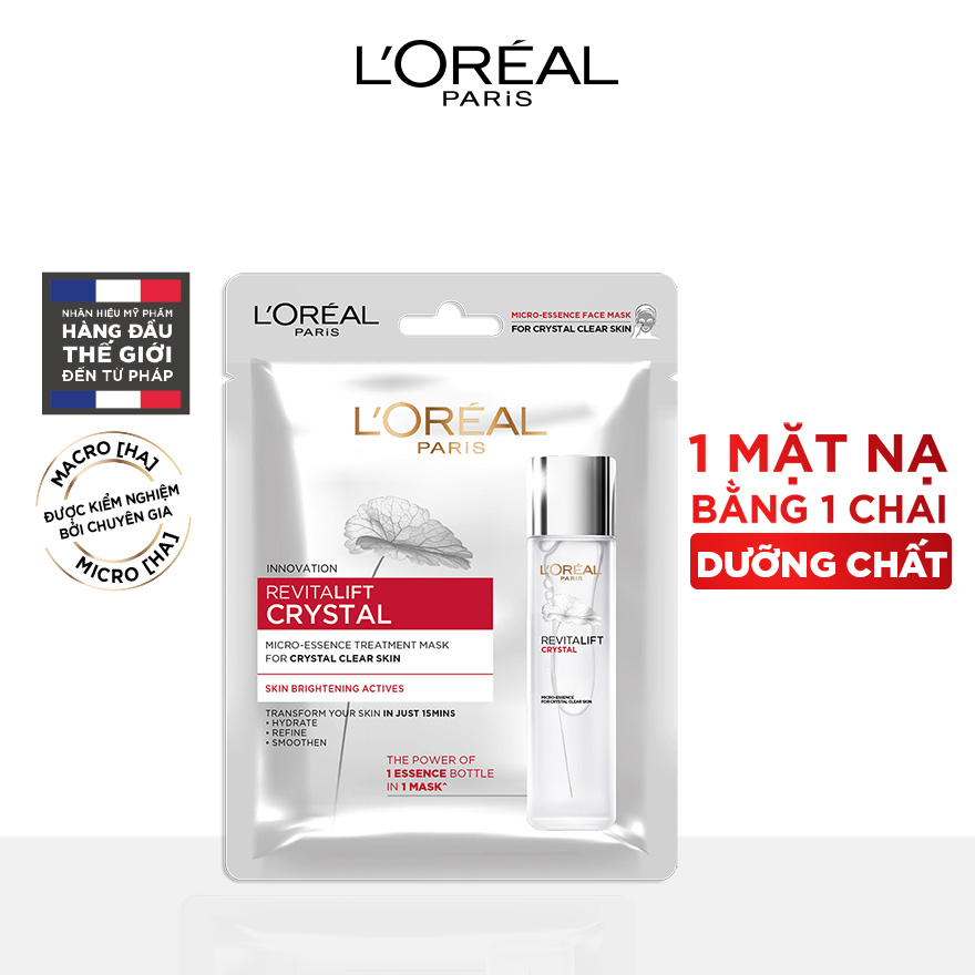 Mặt nạ dưỡng chất pha lê Revitalift Crystal Micro-Essence Treatment Mask L'Oreal Paris