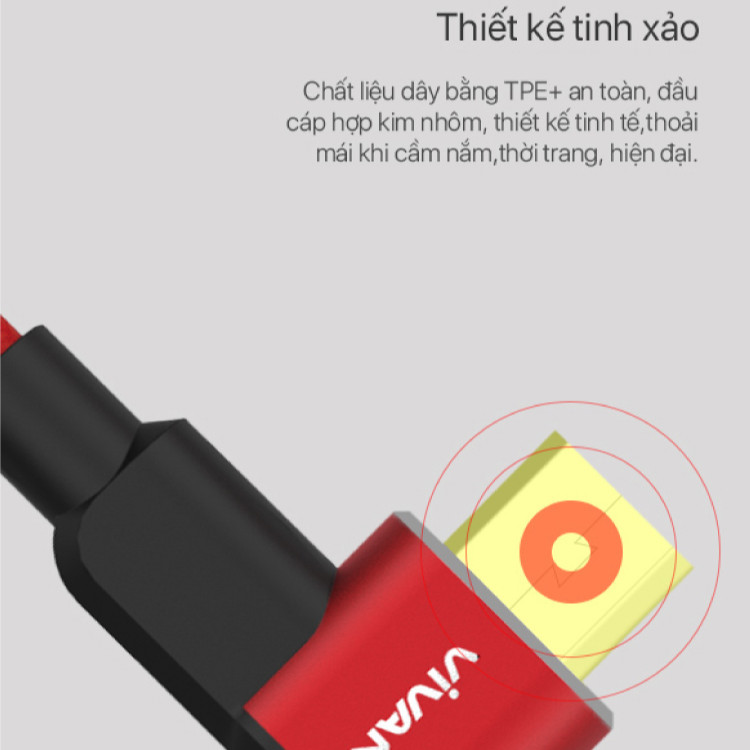 Dây Cáp Sạc Micro USB VIVAN BWM100 | Tiện Dụng Dài 1 mét | Hỗ trợ sạc nhanh | Hàng chính hãng