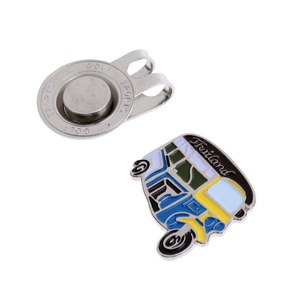 4xSturdy Pedicab Magnetic Hat Clip Golf Ball Markers Fit for Golf Cap Visor