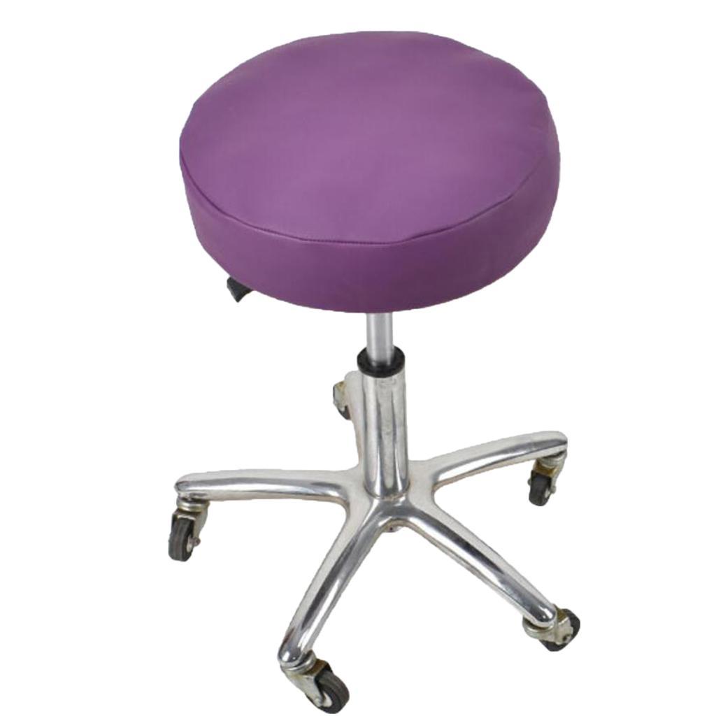 Stretchy Round Bar Stool Cover Chair Seat Cushion 40cm Black