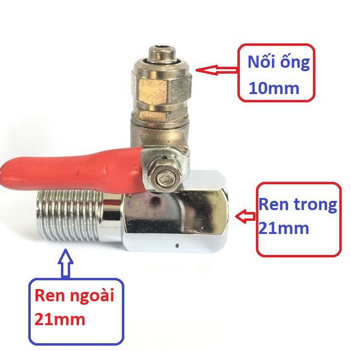 Bộ chia nước đầu vào hệ thống phun sương, ren 21mm, có van khóa.