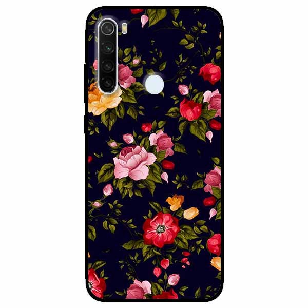 Ốp lưng dành cho Xiaomi Redmi Note 8 mẫu Hoa Nền Đen