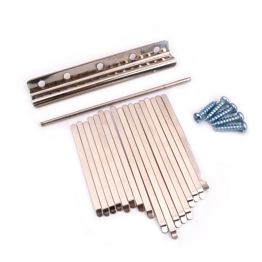 Steel Keys for 17 Note African Mbira Kalimba Thumb Piano Finger Percussion