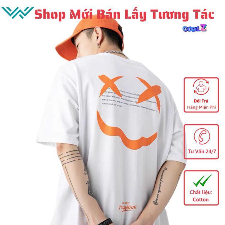 Áo thun tay lỡ.Hình Mặt Cười X.X. CoolZ phông Unisex nam nữ Cotton oversize form rộng CZ071