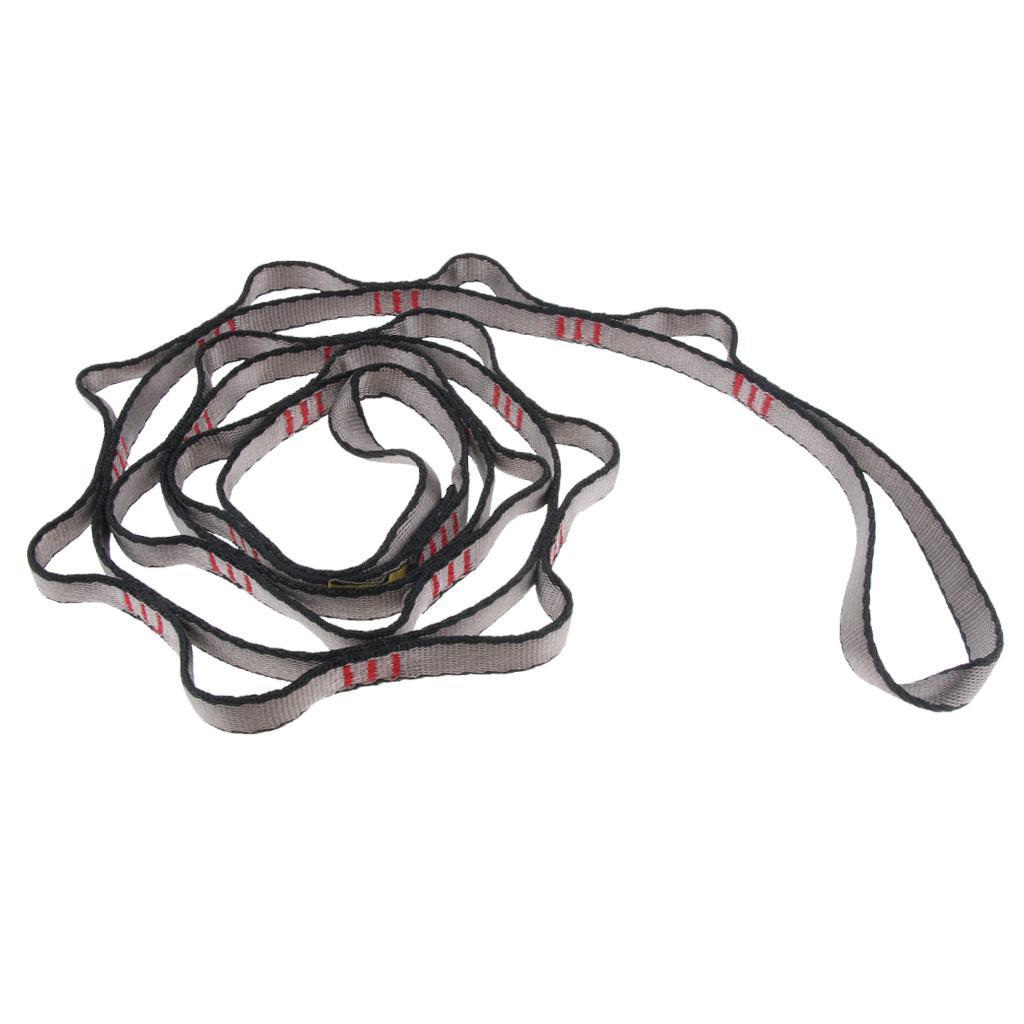 2pcs 22KN Rock Tree Climbing Areial Yoga Daisy Chain Downhill 12 Loop Sling