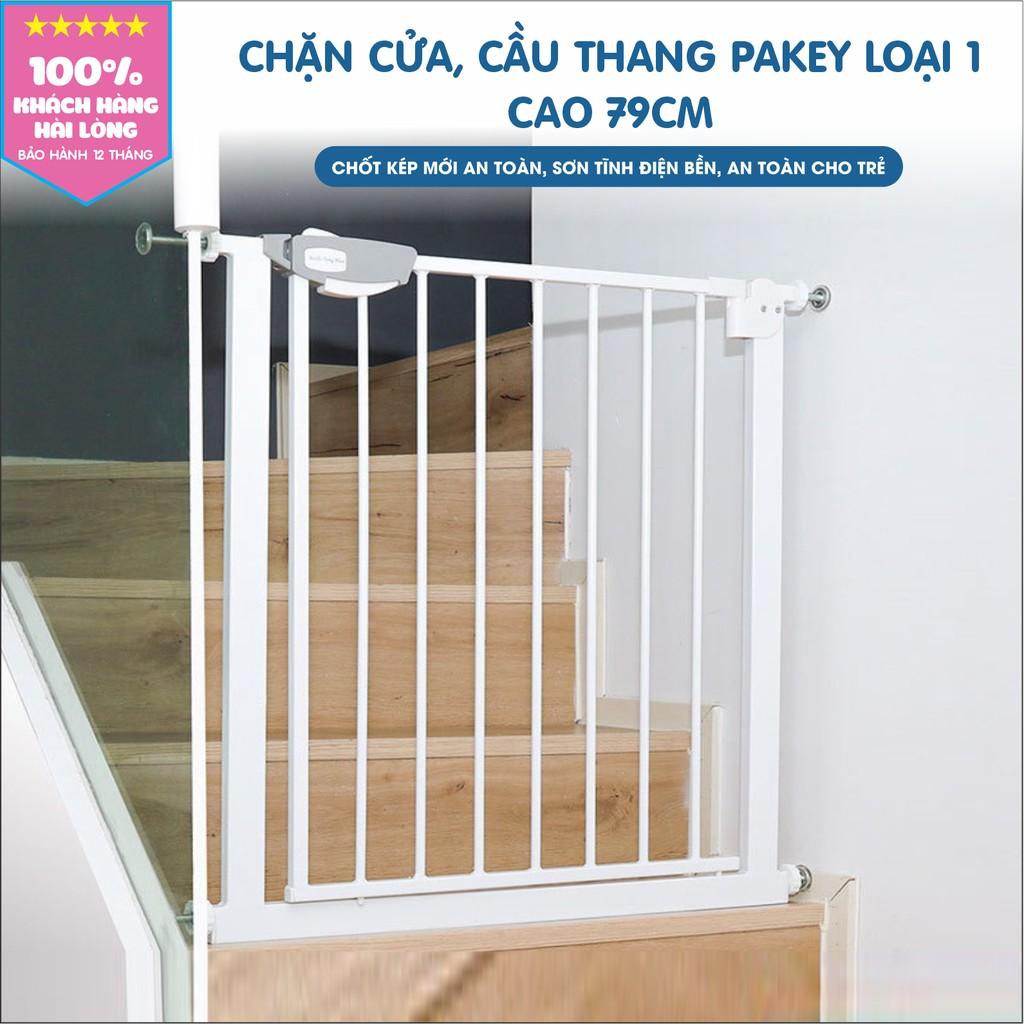 Chặn Cửa Chặn Cầu thang Pakey loại to, dày nặng, thanh chặn cửa cao 79cm bảo vệ bé an toàn