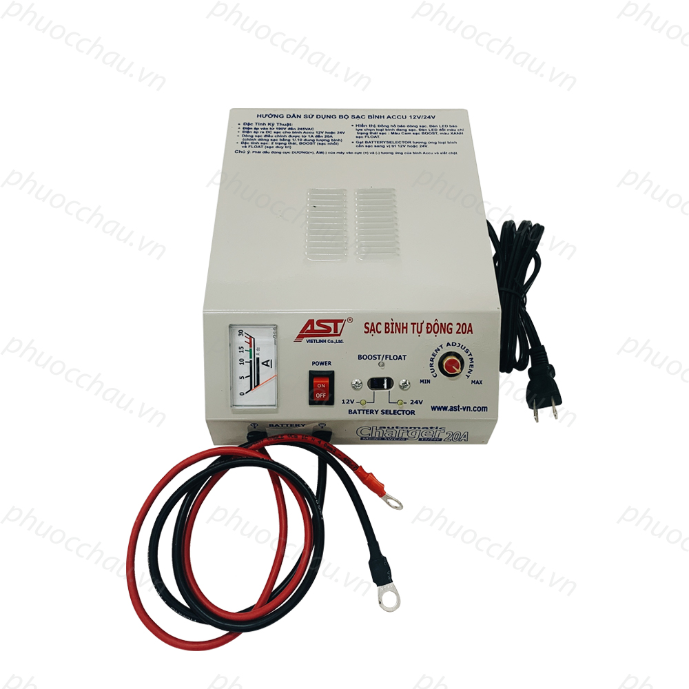 SẠC ẮC QUY TỰ ĐỘNG AST 20A 12V-24V