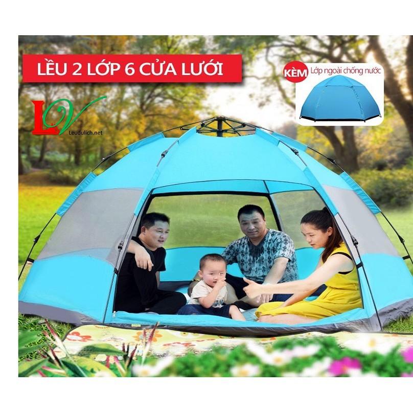 Lều tự bung 3-5 người 2 lớp chống mưa nắng, chống muỗi và tia cực tím an toàn cho cả gia đình bạn