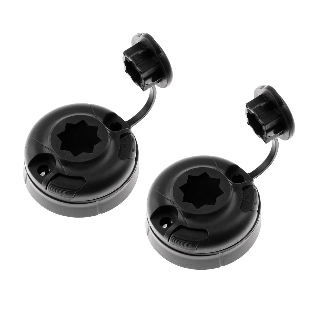 2pcs Kayak Boat Sea Fishing Rod Holder Round Mount Base Tackle Accessory