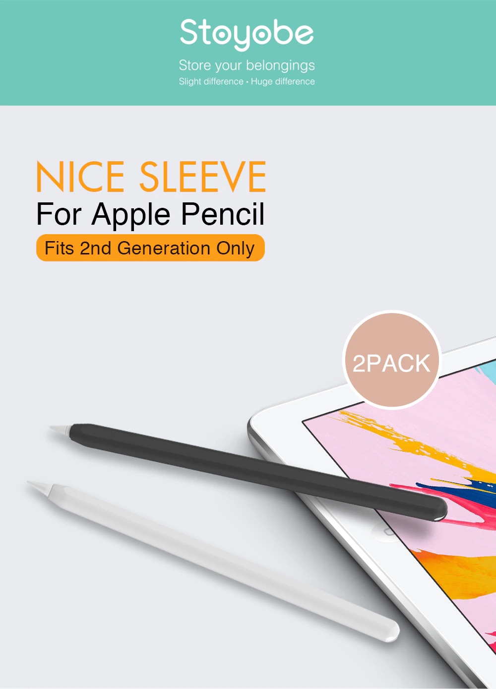 Vỏ Ốp Silicone Stoyobe cho Apple Pencil 2 - Nhiều màu sắc