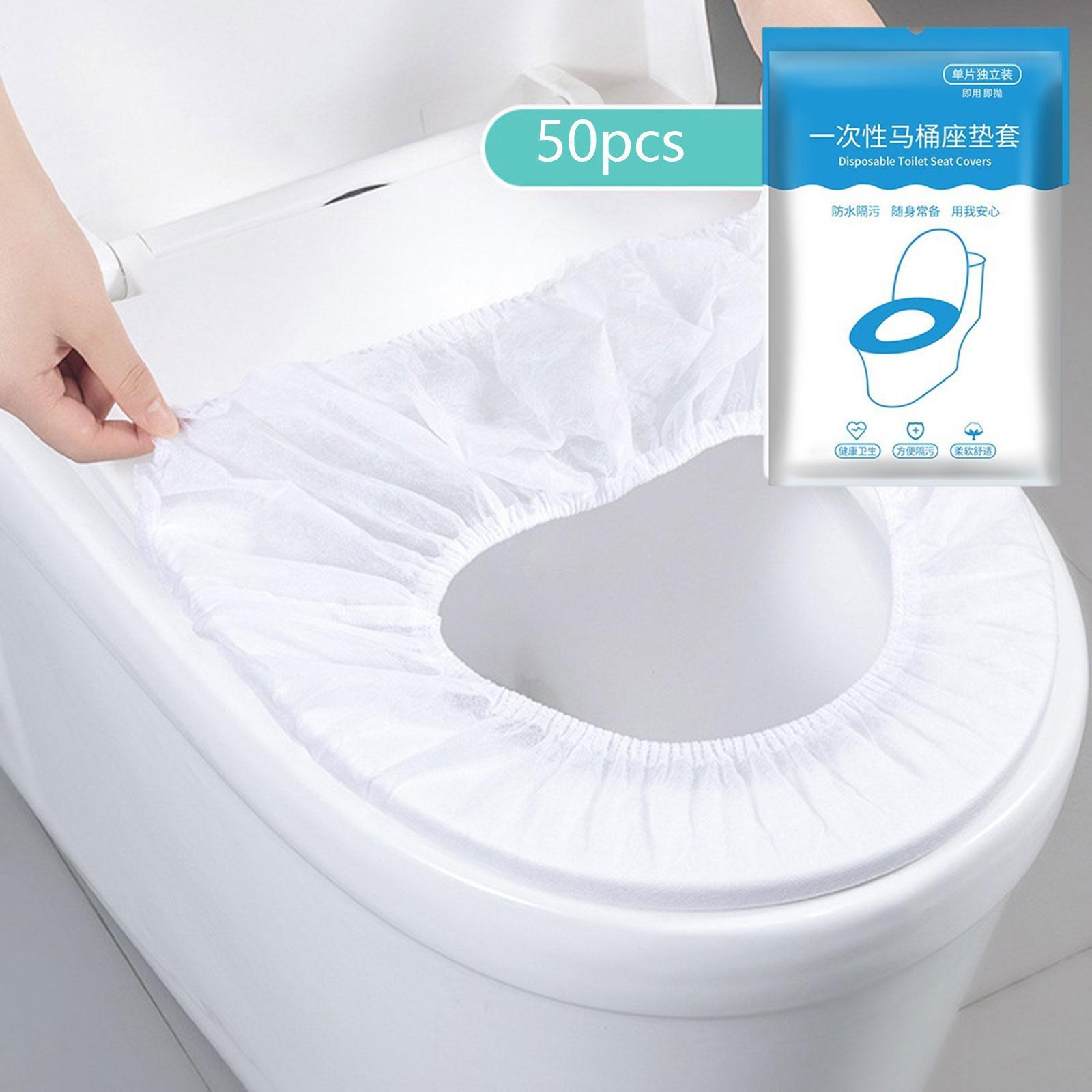 50 Pieces Disposable Toilet Seat Cover Waterproof for Office Bathroom