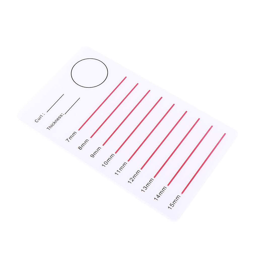 Pro Eyelashes Extension Pallet/Eye Lashes Handy Board Handheld Tray Tool Holder with 7-15 mm Scale