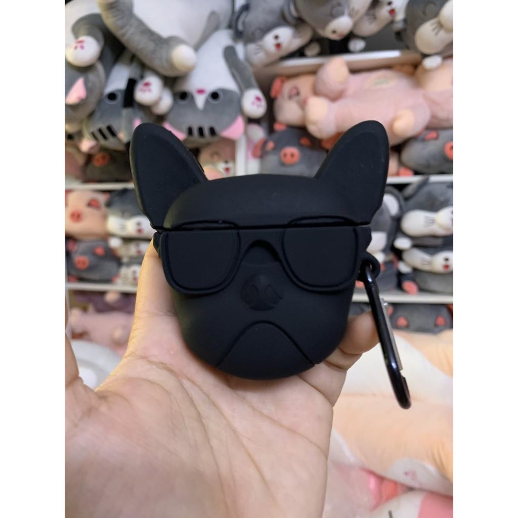 Case Vỏ Bao Airpod Đựng Tai Nghe Có Dây Bull Dog Cho Airpod 1 2 Silicone Dẻo