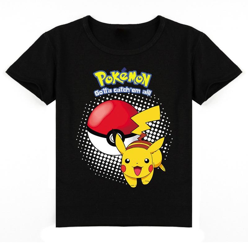 Áo thun trẻ em pikachu 4 màu, Có size người lớn, King Cotton