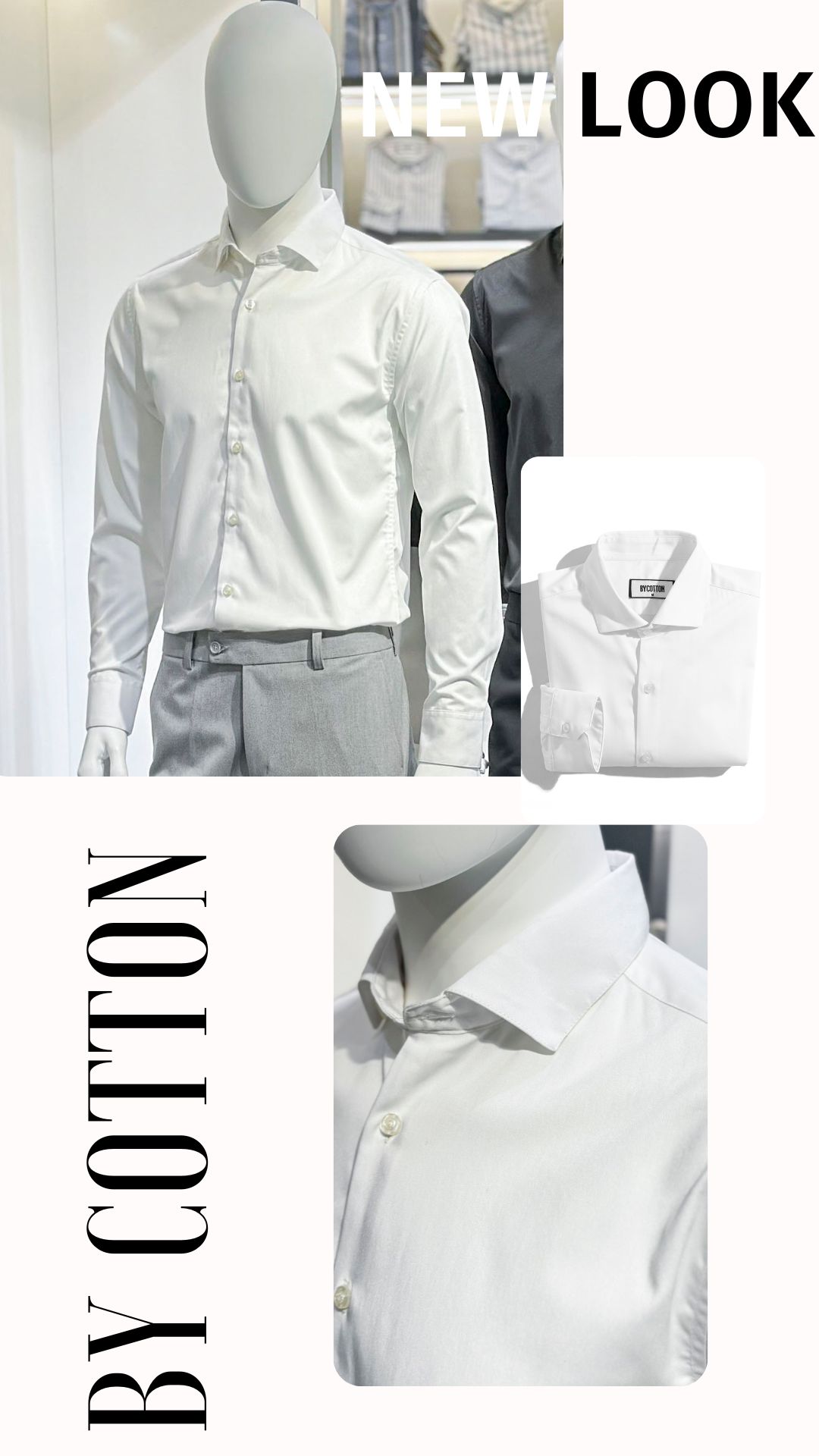 Áo Sơ Mi Nam Dài Tay Trắng BY COTTON White Shirt 2.0