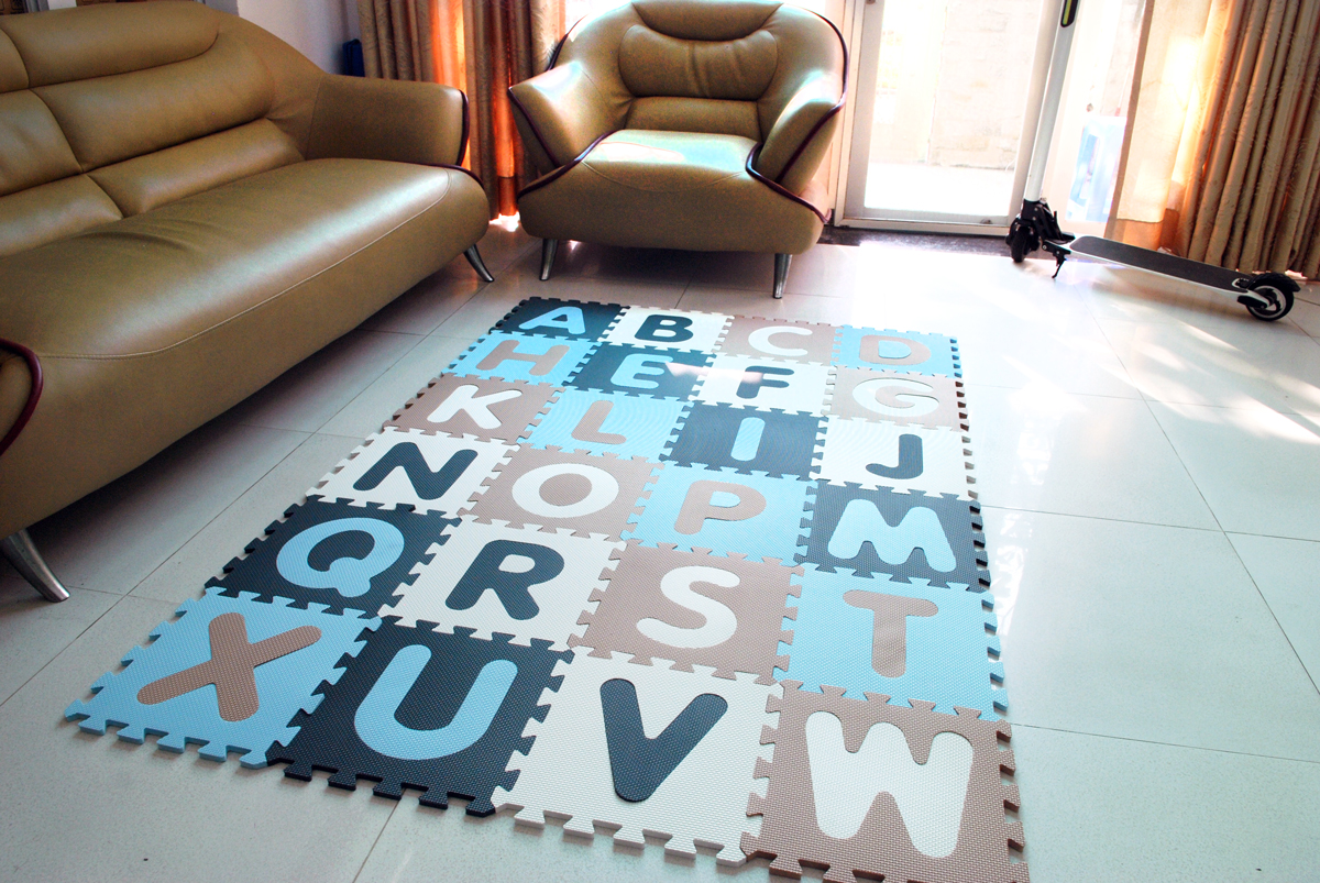 Thảm xốp lót sàn cho bé - chữ cái Pastel (26 miếng, diện tích 2.4m2) Smile Puzzle