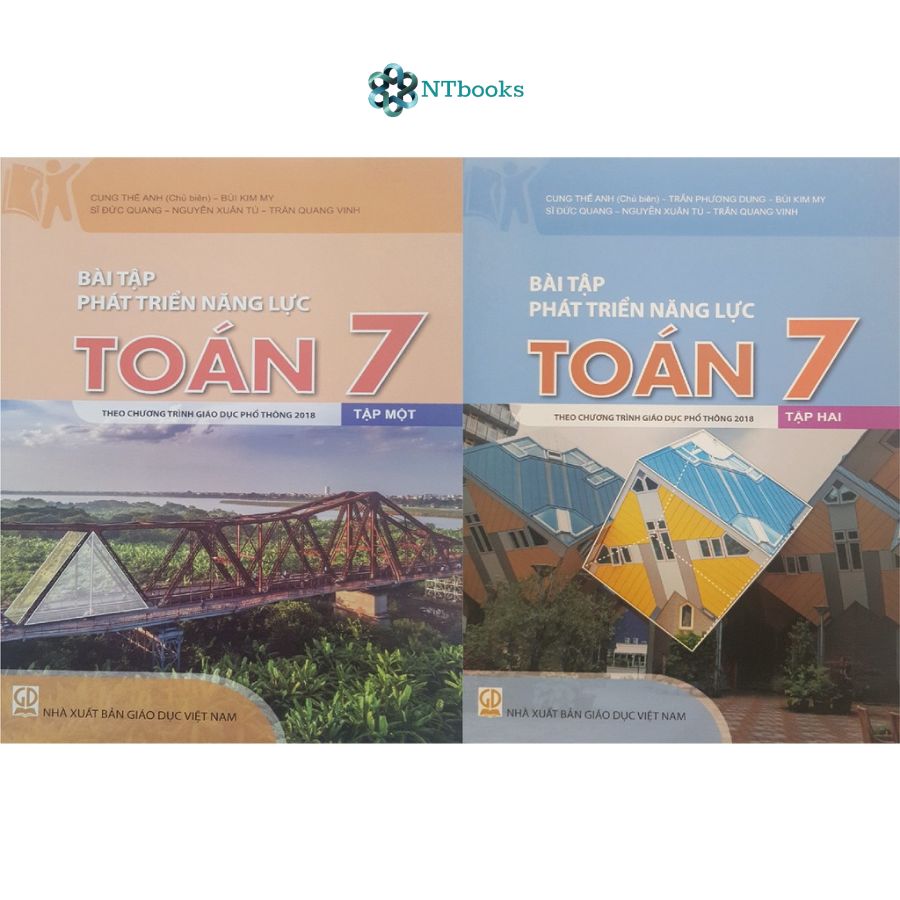 Combo 2 cuốn sách Bài tập phát triển năng lực Toán 7 Tập 1 và Tập 2