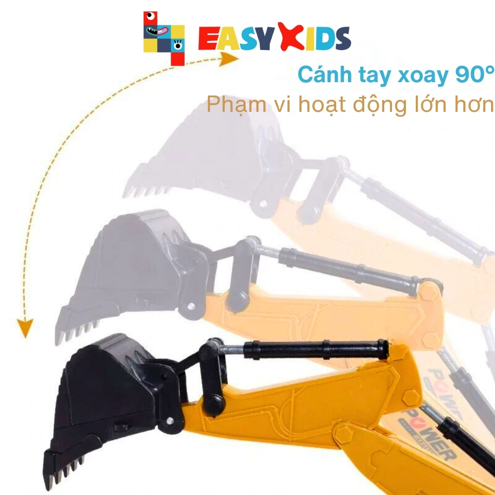 Đồ Chơi Xe Máy Xúc Điều Khiển Từ Xa Có Sạc Đầu Múc 5 Kênh