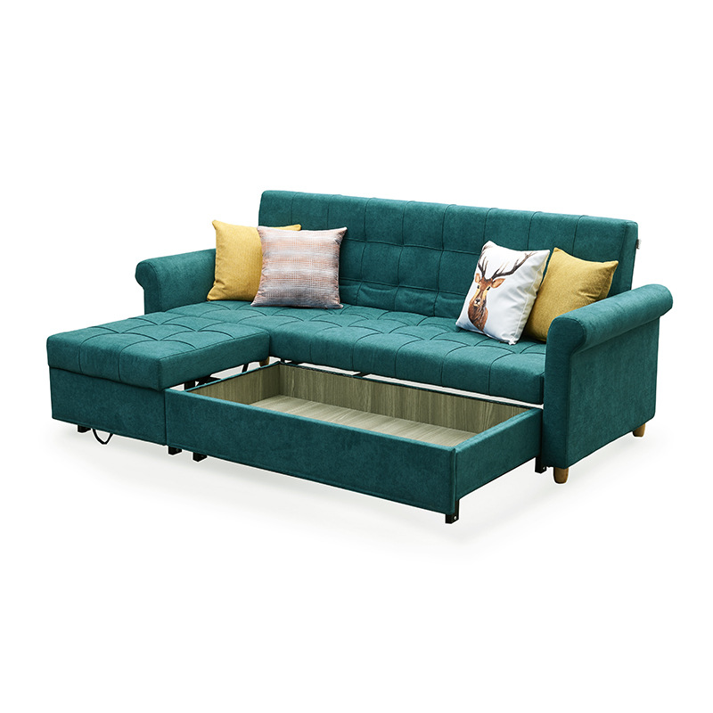 Sofa Giường Kéo Kết Hợp Ghế Sofa Góc Phòng Khách Thiết Kế Mắt Lưới 3 Chiều Đẹp DP-SGK49