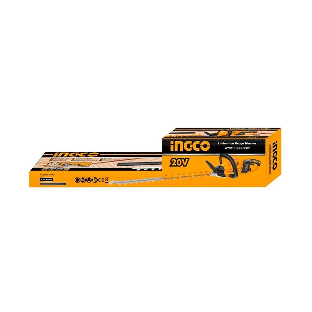 MÁY CẮT TỈA HÀNG RÀO DÙNG PIN 2X20V- 650MM (KHÔNG KÈM PIN VÀ SẠC) 40V INGCO CHTLI40028 - HÀNG CHÍNH HÃNG