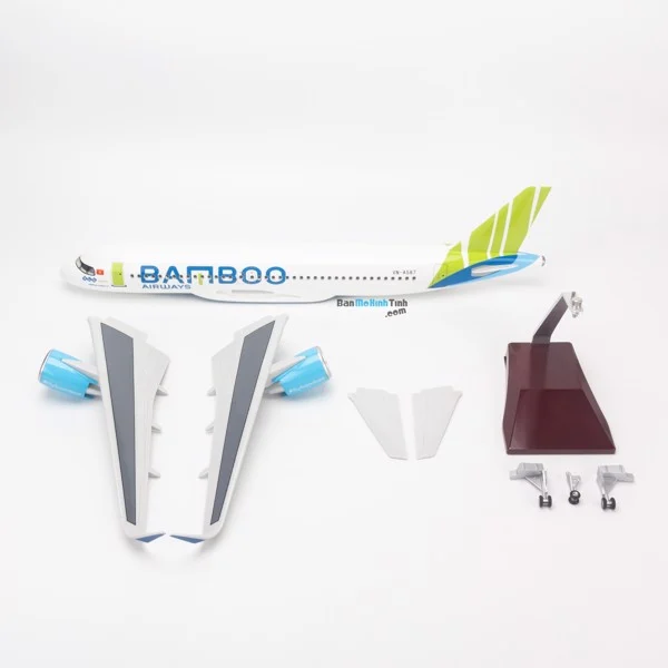 Mô hình máy bay Bamboo Airways Airbus A320 lắp ráp có đèn 47cm MBMH46