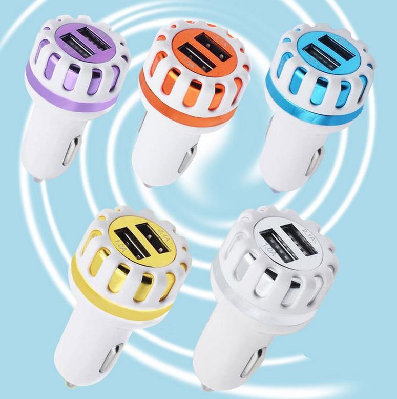 Dual Usb Car Charger Dc 5v/ 2.1a Fast Charging Adapter Universal Dual Usb Car-charger Adapter