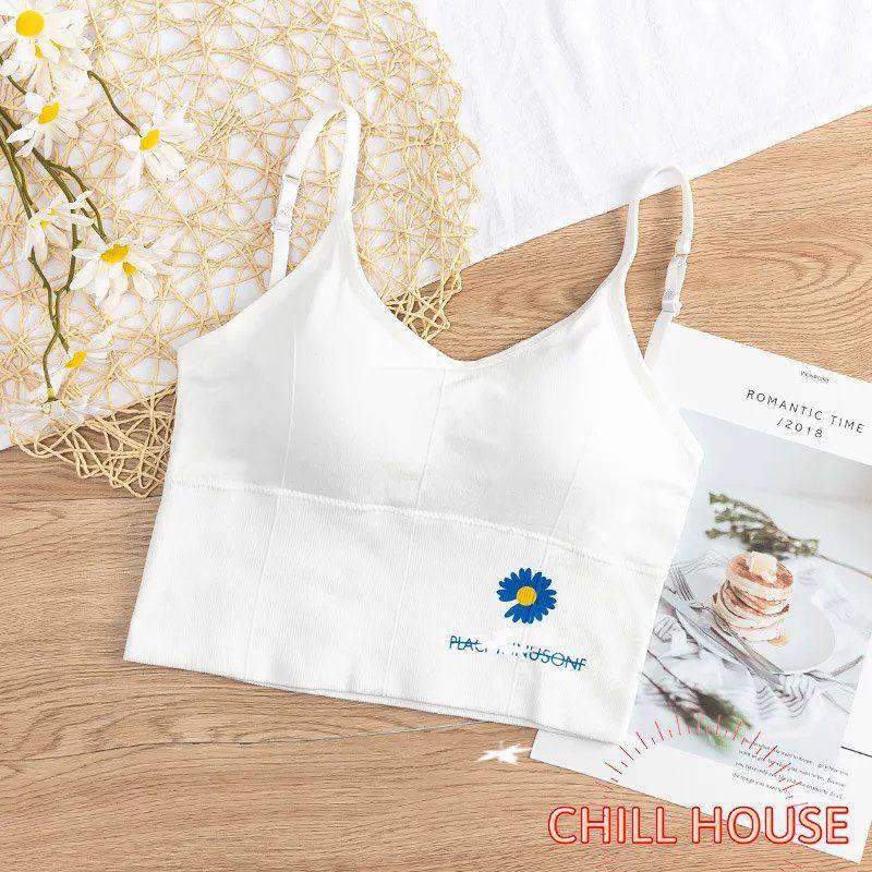 SIÊU HÓT-Áo Bra Hoa Cúc Tập Gym -yoga sẵn đệm ngực - CHILLHOUSE