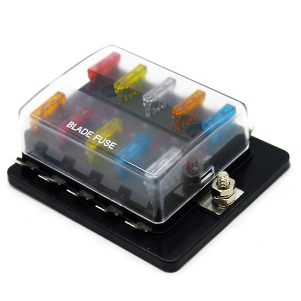 Car Motorcycle Marine Boat Fuse Box Holder Block