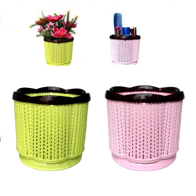 Combo 2 Rổ Tròn Hoa Đựng Vật Dụng Đa Năng Tiện Ích
