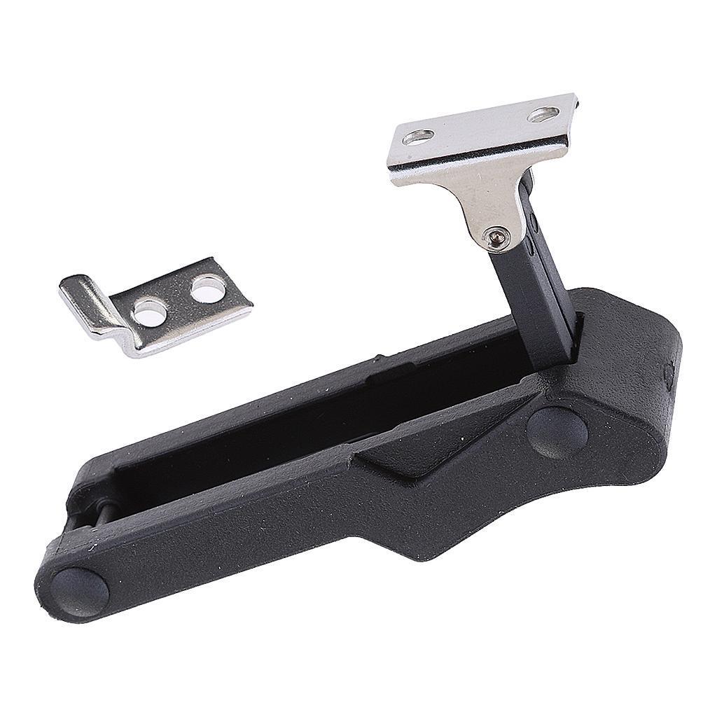 2 Pieces 4'' Flexible Draw Latch Soft Black Rubber Replace Southco C7-10